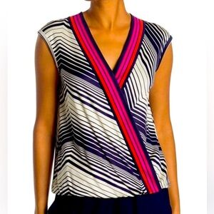 NWT•Trina Turk•Sleeveless Hampton Top abstract Striped Top~ Size Small
